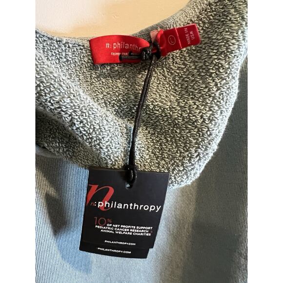 n:philanthropy Sebastian Mini Dress Slate NWT SZ L, Terry Cloth Interior - Picture 5 of 7